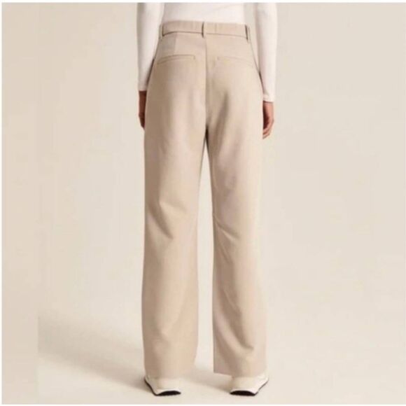 Elegant Tan Crossover Women's Trousers - Picture 2 of 6